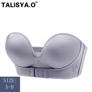 Strapless Push Up Bra For Woman Wire Free Front Closure Seamless invisible Lingerie Soft Bralette